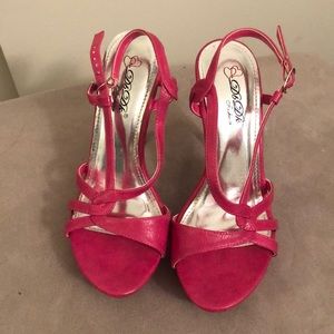 Pink stiletto heels